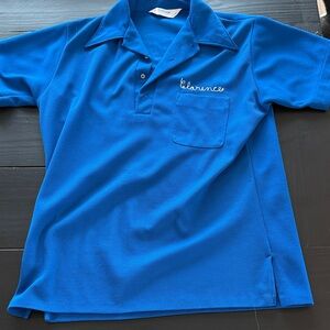 Vintage polyester bowling polo